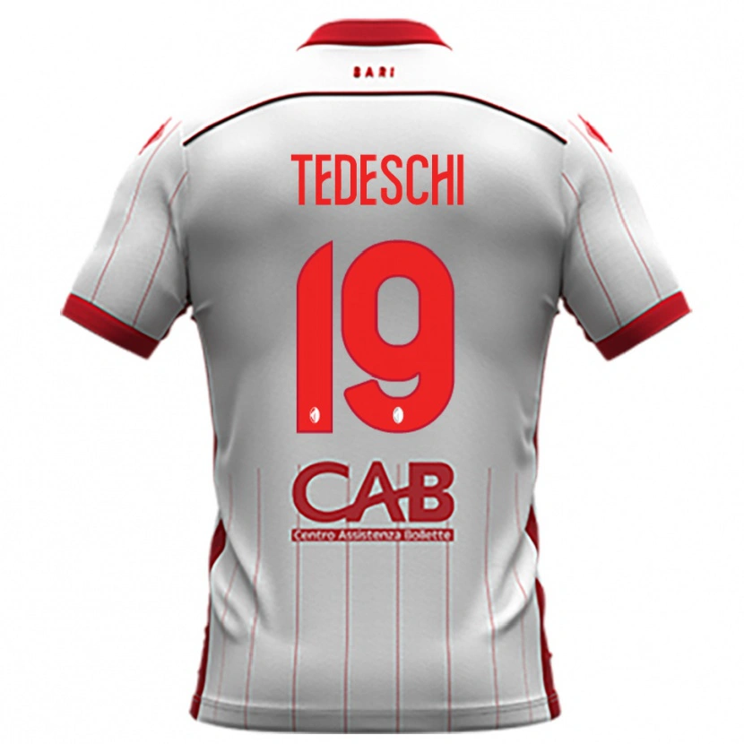 Danxen Hombre Camiseta Francesco Tedeschi #19 Blanco Rojo 1ª Equipación 2025/26 La Camisa México