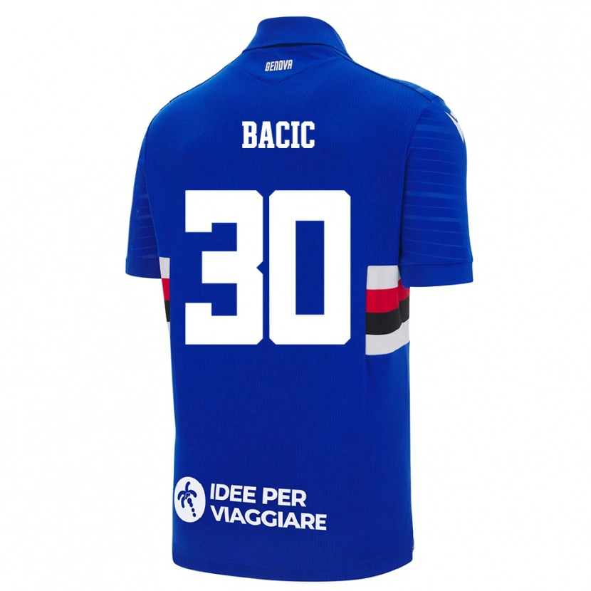 Danxen Hombre Camiseta Mateo Bacic #30 Azul Blanco 1ª Equipación 2025/26 La Camisa México