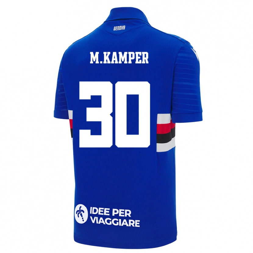 Danxen Hombre Camiseta Maia Leona Kamper Rodrigues #30 Azul Blanco 1ª Equipación 2025/26 La Camisa México