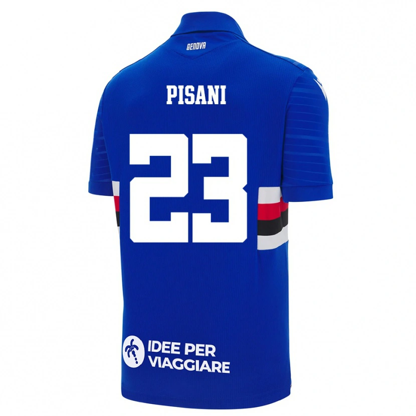 Danxen Hombre Camiseta Elena Pisani #23 Azul Blanco 1ª Equipación 2025/26 La Camisa México