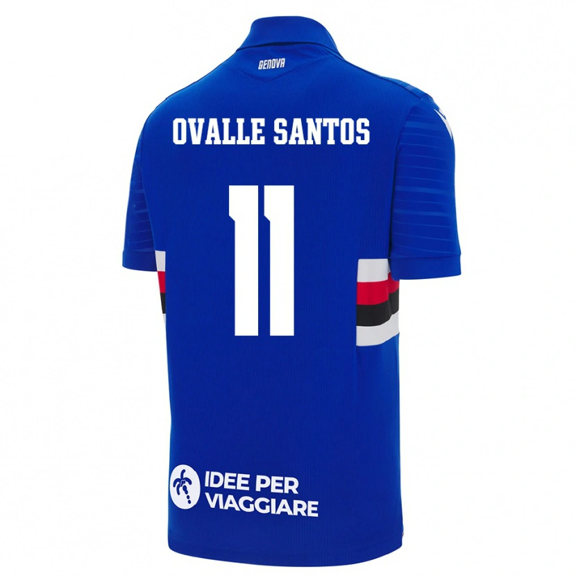 Danxen Hombre Camiseta Alessandro Ovalle Santos #11 Azul Blanco 1ª Equipación 2025/26 La Camisa México