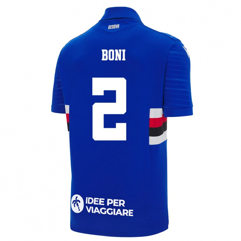 Danxen Hombre Camiseta Dennis Boni #2 Azul Blanco 1ª Equipación 2025/26 La Camisa México