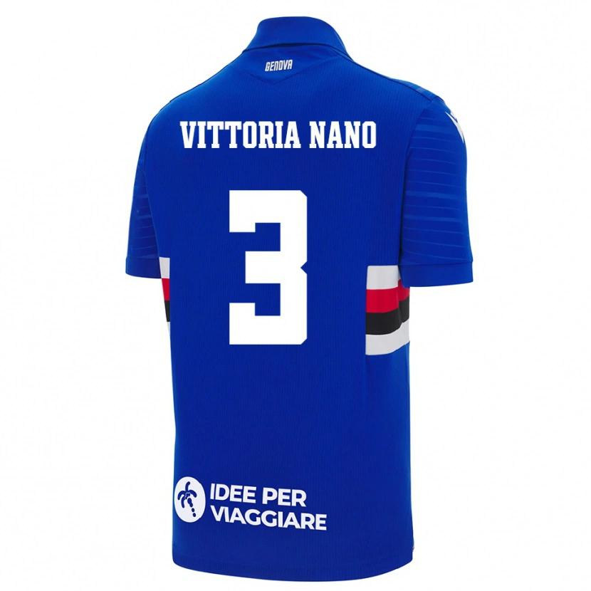 Danxen Hombre Camiseta Maria Vittoria Nano #3 Azul Blanco 1ª Equipación 2025/26 La Camisa México