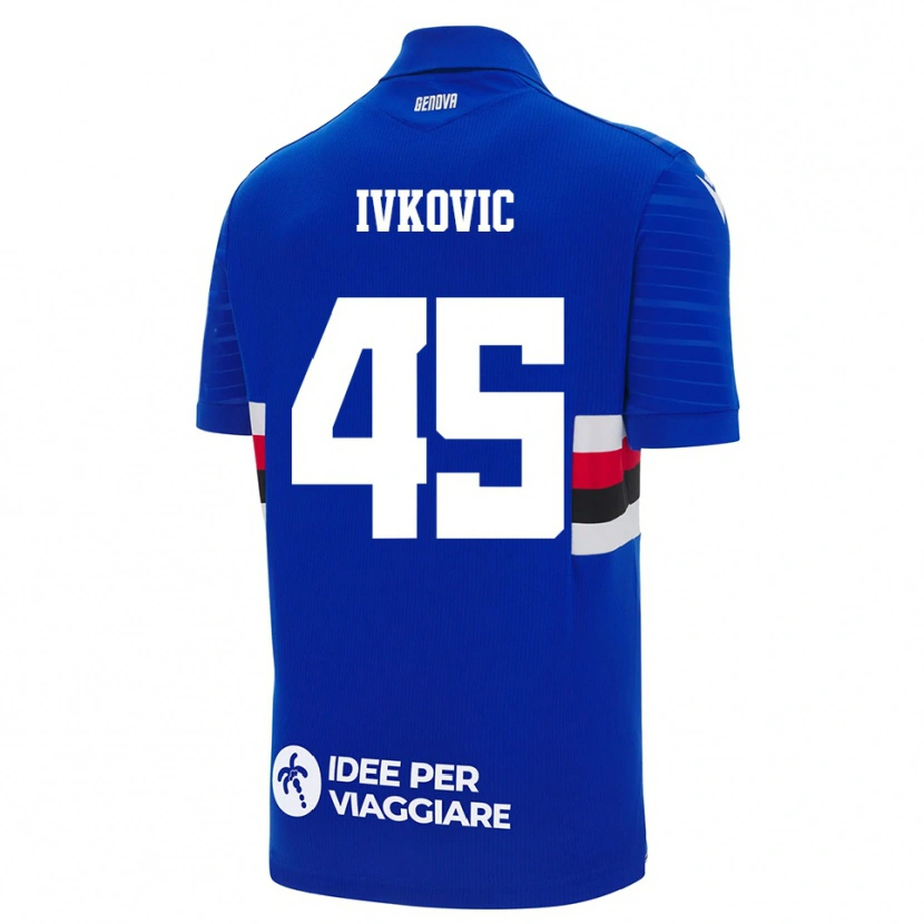 Danxen Hombre Camiseta Mate Ivkovic #45 Azul Blanco 1ª Equipación 2025/26 La Camisa México