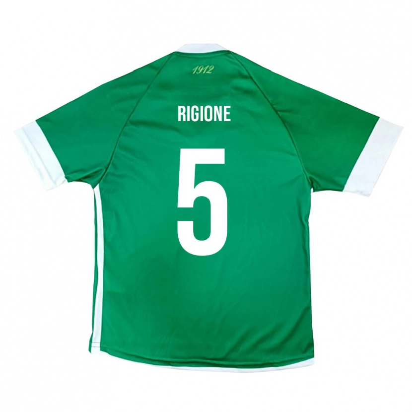 Danxen Hombre Camiseta Michele Rigione #5 Verde Blanco 1ª Equipación 2025/26 La Camisa México