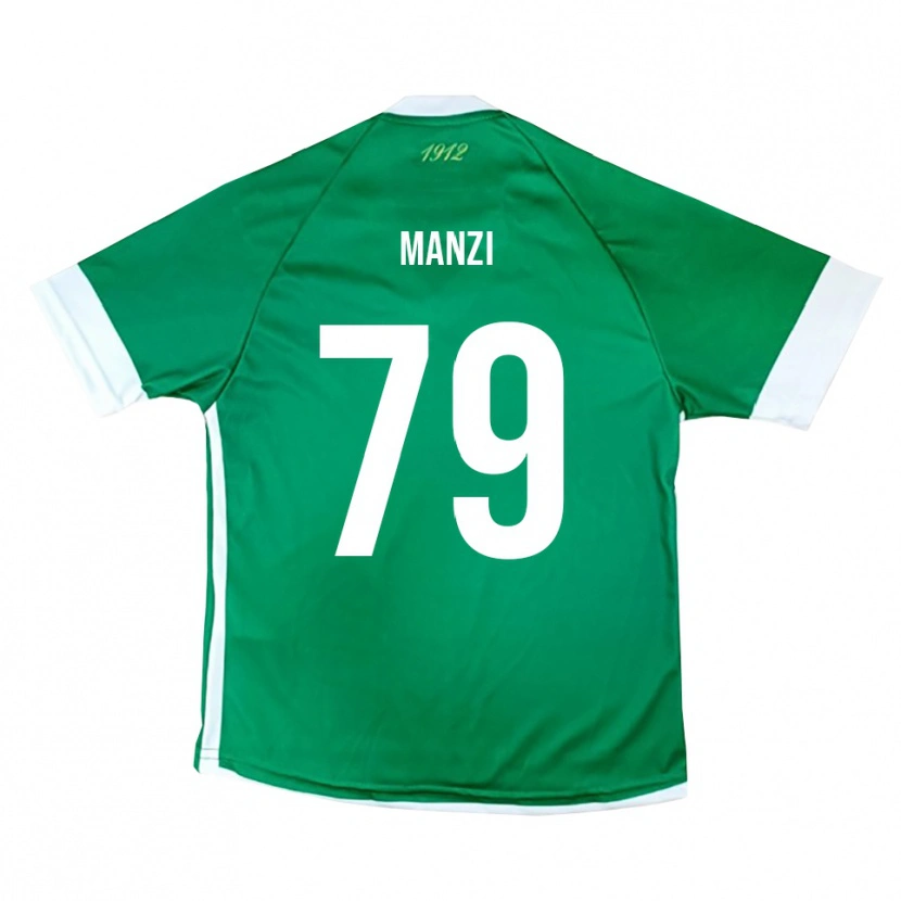 Danxen Hombre Camiseta Claudio Manzi #79 Verde Blanco 1ª Equipación 2025/26 La Camisa México