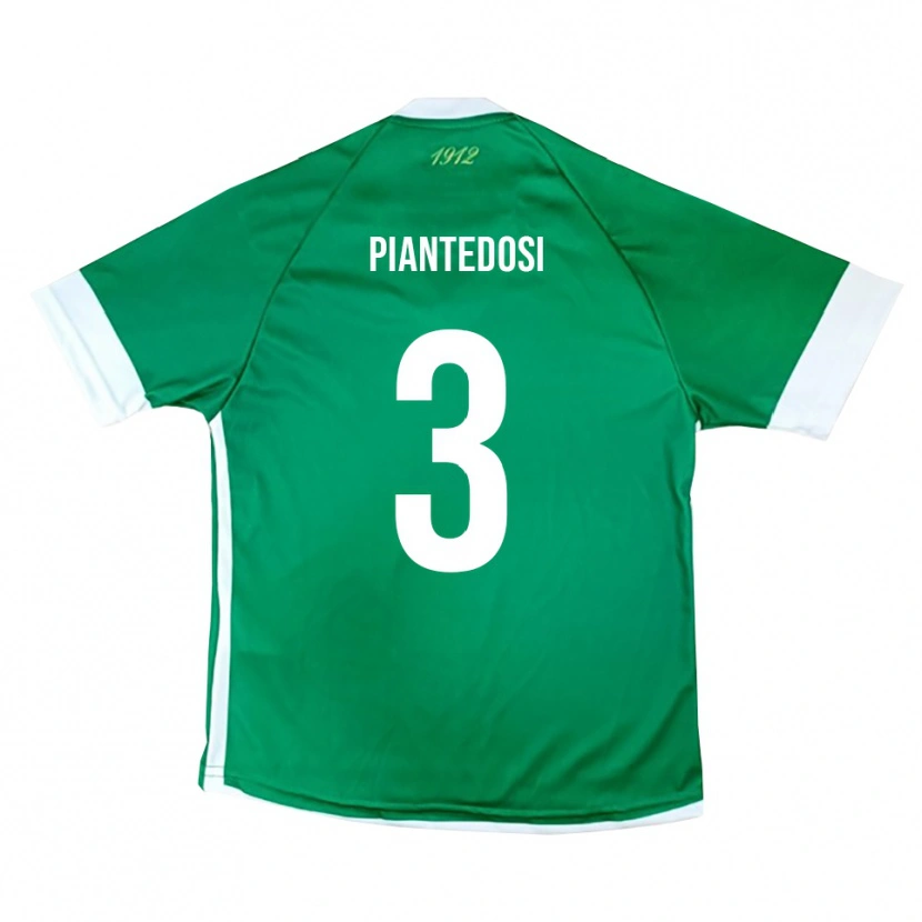 Danxen Hombre Camiseta Alessio Piantedosi #3 Verde Blanco 1ª Equipación 2025/26 La Camisa México