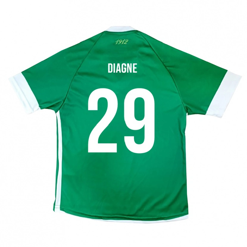 Danxen Hombre Camiseta Mamadou Diagne #29 Verde Blanco 1ª Equipación 2025/26 La Camisa México