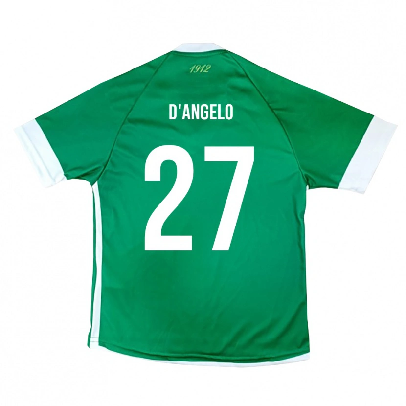 Danxen Hombre Camiseta Sonny D'angelo #27 Verde Blanco 1ª Equipación 2025/26 La Camisa México