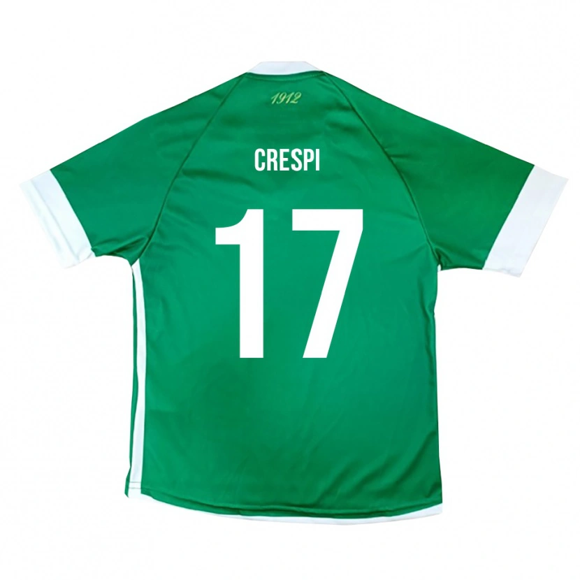 Danxen Hombre Camiseta Valerio Crespi #17 Verde Blanco 1ª Equipación 2025/26 La Camisa México
