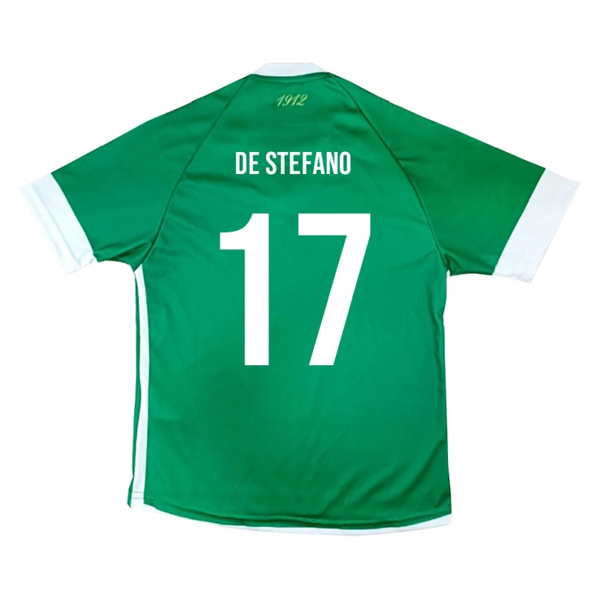 Danxen Hombre Camiseta Nicolò De Stefano #17 Verde Blanco 1ª Equipación 2025/26 La Camisa México