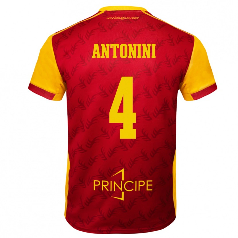 Danxen Hombre Camiseta Matias Antonini #4 Amarillo Rojo 1ª Equipación 2025/26 La Camisa México