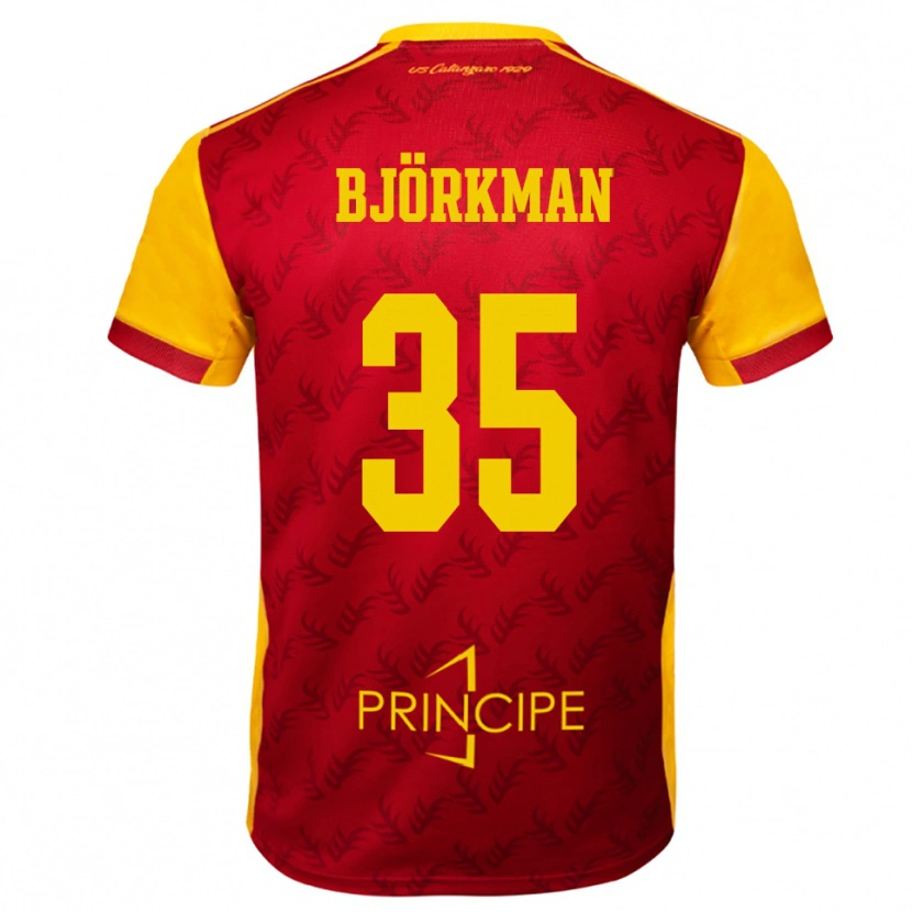 Danxen Hombre Camiseta Robin Björkman #35 Amarillo Rojo 1ª Equipación 2025/26 La Camisa México