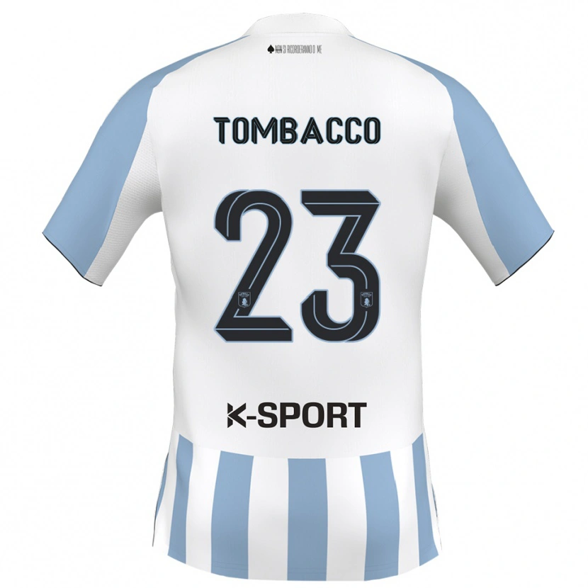 Danxen Hombre Camiseta Federico Tombacco #23 Blanco Azul Cielo 1ª Equipación 2025/26 La Camisa México