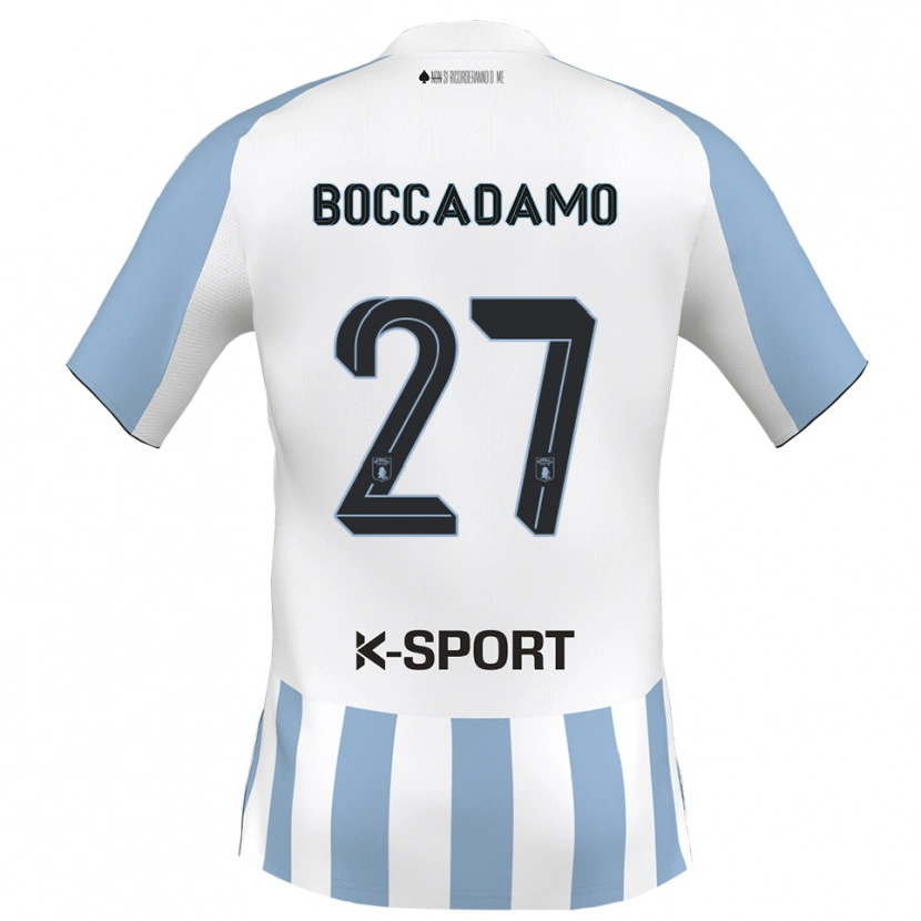 Danxen Hombre Camiseta Antonio Boccadamo #27 Blanco Azul Cielo 1ª Equipación 2025/26 La Camisa México