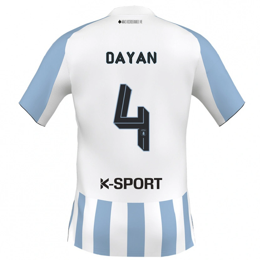 Danxen Hombre Camiseta Pedro Dayan #4 Blanco Azul Cielo 1ª Equipación 2025/26 La Camisa México