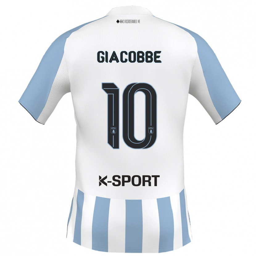 Danxen Hombre Camiseta Christian Giacobbe #10 Blanco Azul Cielo 1ª Equipación 2025/26 La Camisa México