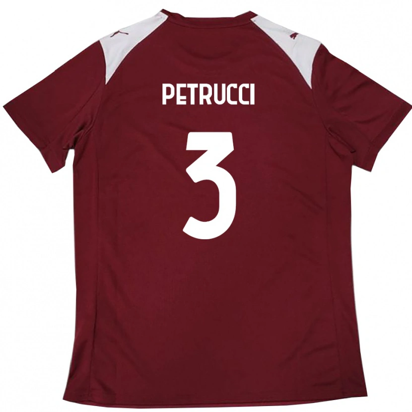 Danxen Hombre Camiseta Francesco Petrucci #3 Borgoña Blanco 1ª Equipación 2025/26 La Camisa México