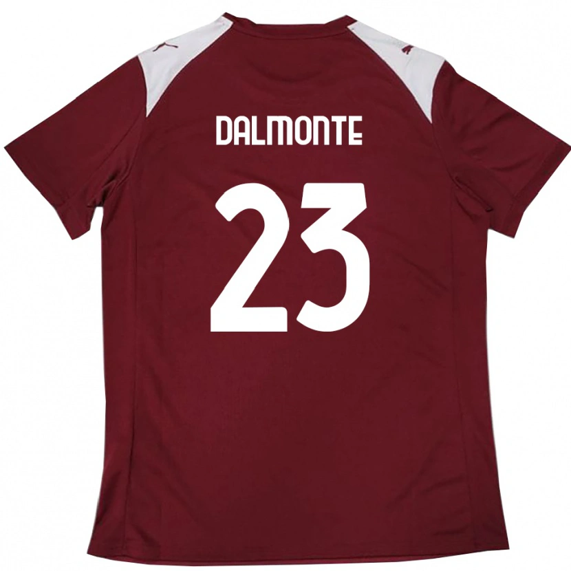 Danxen Hombre Camiseta Nicola Dalmonte #23 Borgoña Blanco 1ª Equipación 2025/26 La Camisa México