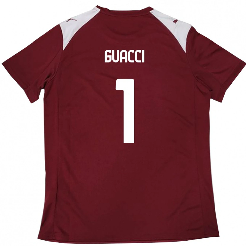 Danxen Hombre Camiseta Marco Guacci #1 Borgoña Blanco 1ª Equipación 2025/26 La Camisa México