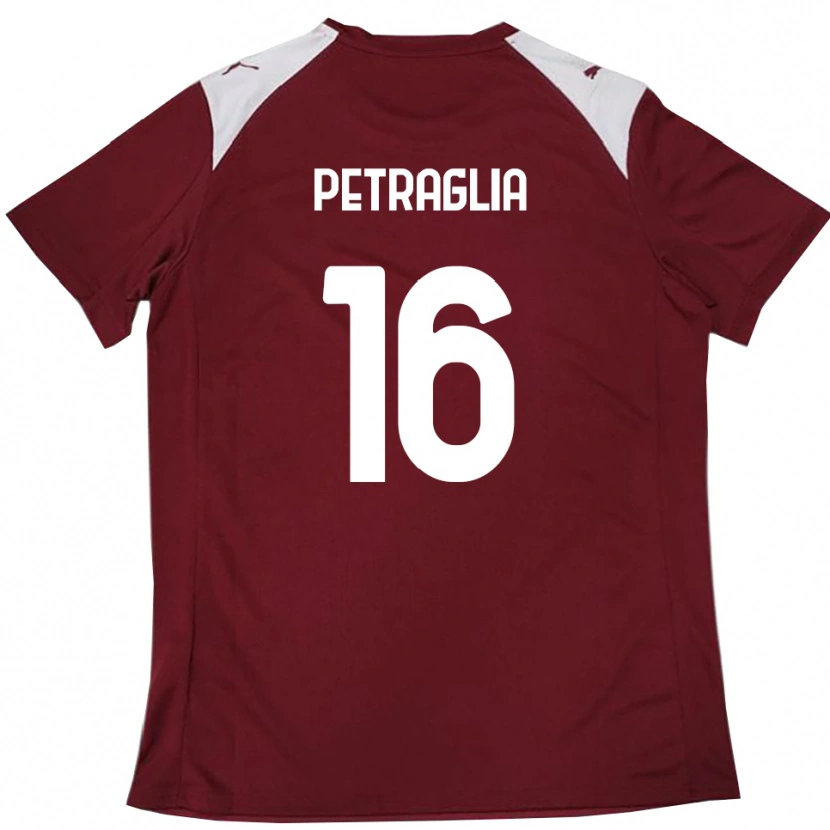 Danxen Hombre Camiseta Christian Petraglia #16 Borgoña Blanco 1ª Equipación 2025/26 La Camisa México