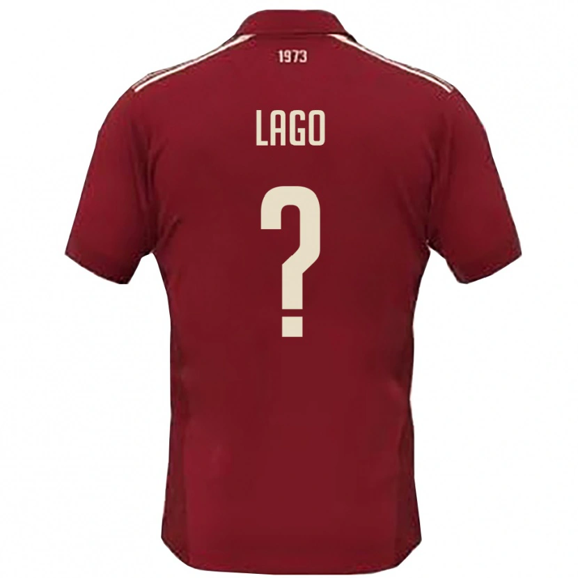 Danxen Hombre Camiseta Matteo Lago #0 Borgoña Blanco 1ª Equipación 2025/26 La Camisa México