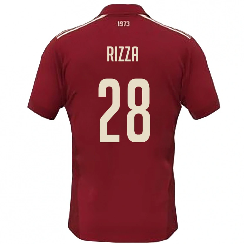 Danxen Hombre Camiseta Alessio Rizza #28 Borgoña Blanco 1ª Equipación 2025/26 La Camisa México