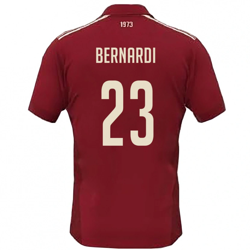 Danxen Hombre Camiseta Andrea Bernardi #23 Borgoña Blanco 1ª Equipación 2025/26 La Camisa México