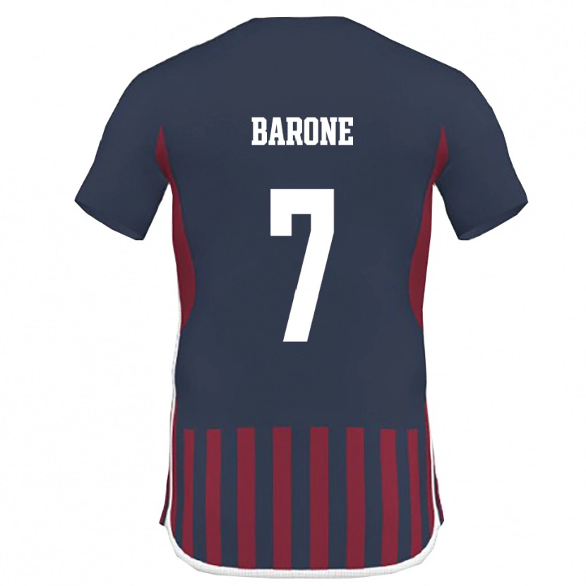 Danxen Hombre Camiseta Antonio Barone #7 Marino Rojo 1ª Equipación 2025/26 La Camisa México