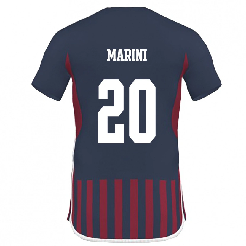 Danxen Hombre Camiseta Alfredo Marini #20 Marino Rojo 1ª Equipación 2025/26 La Camisa México