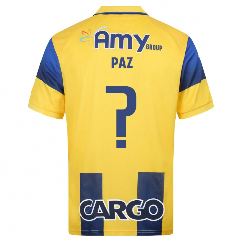 Danxen Hombre Camiseta Jonathan Paz #0 Amarillo Marino 1ª Equipación 2025/26 La Camisa México