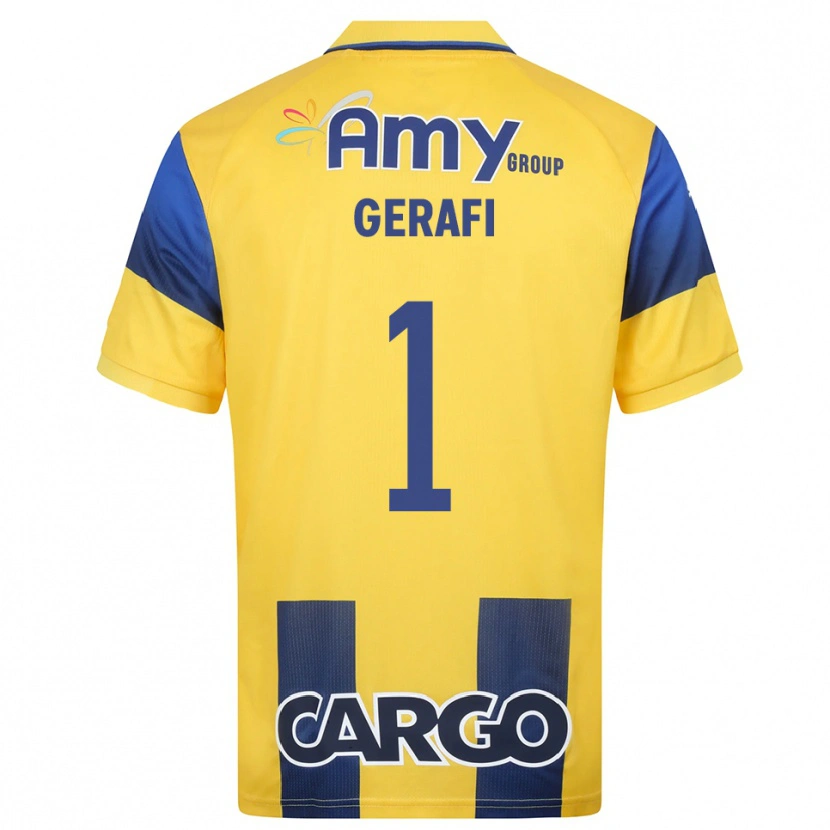 Danxen Hombre Camiseta Yoav Gerafi #1 Amarillo Marino 1ª Equipación 2025/26 La Camisa México