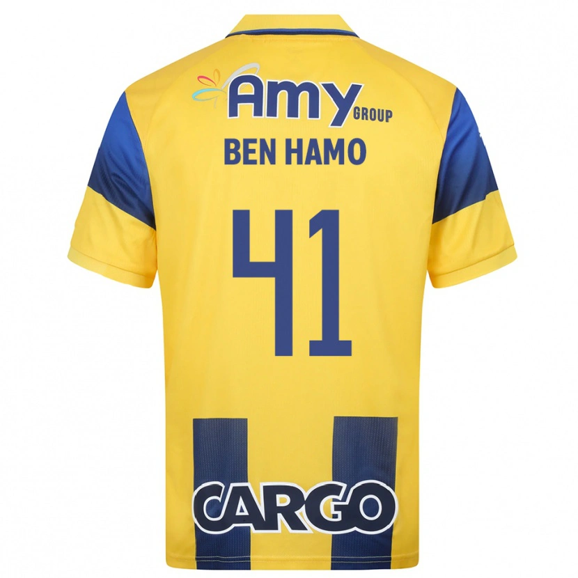 Danxen Hombre Camiseta Itay Ben Hamo #41 Amarillo Marino 1ª Equipación 2025/26 La Camisa México