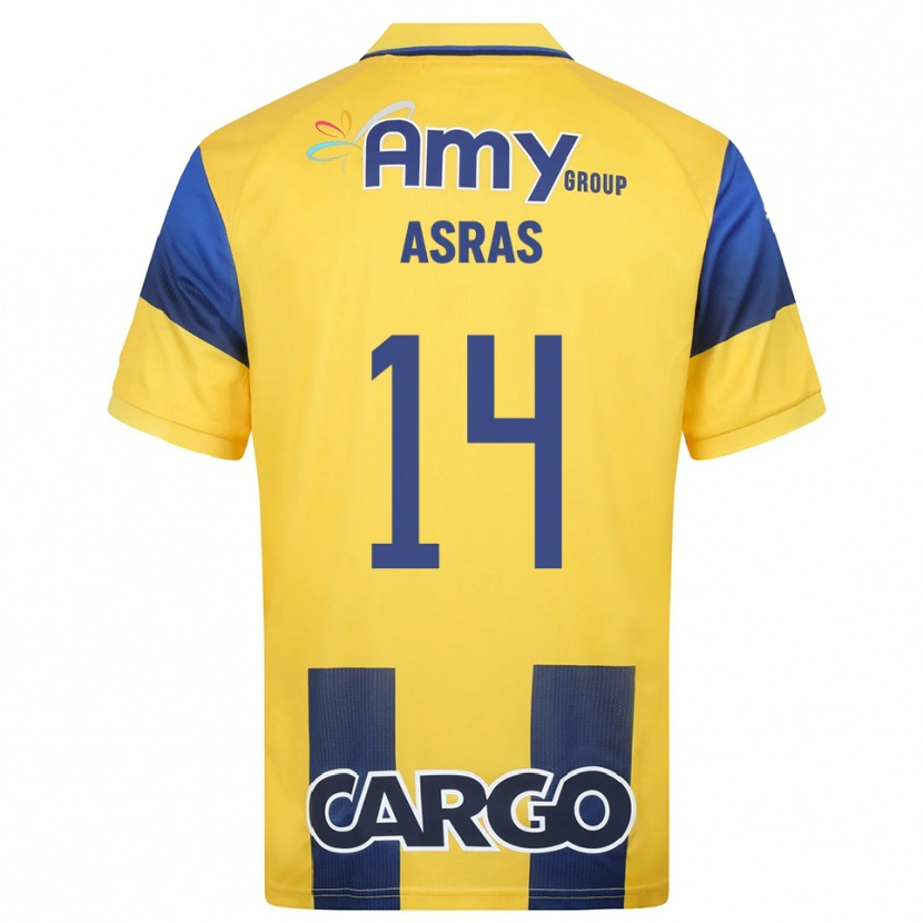 Danxen Hombre Camiseta Lotem Asras #14 Amarillo Marino 1ª Equipación 2025/26 La Camisa México
