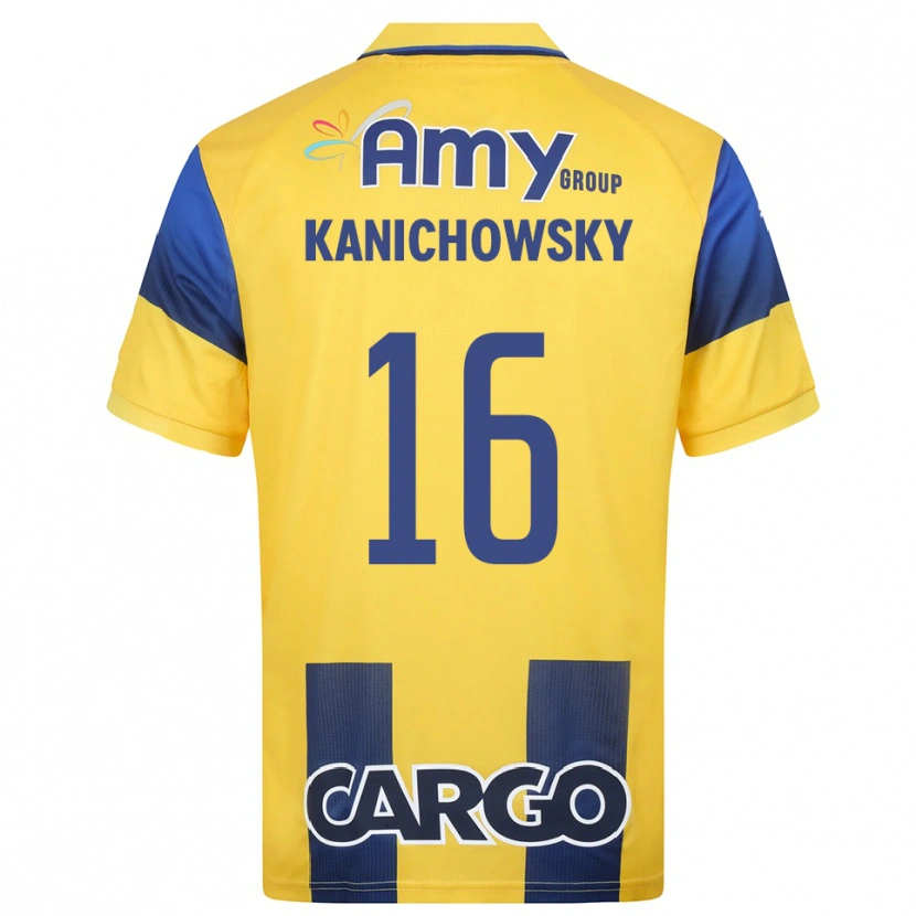Danxen Hombre Camiseta Gabi Kanichowsky #16 Amarillo Marino 1ª Equipación 2025/26 La Camisa México