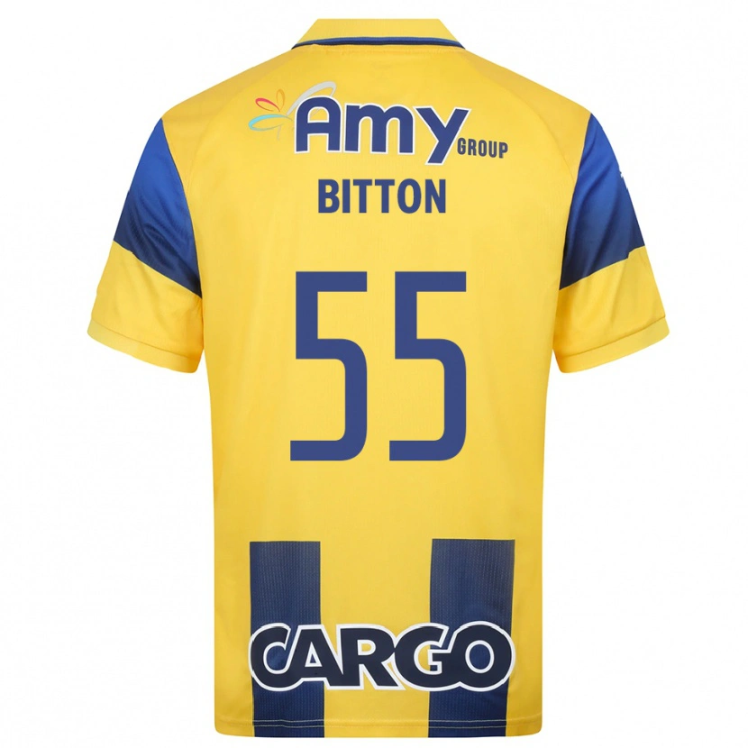 Danxen Hombre Camiseta Nir Bitton #55 Amarillo Marino 1ª Equipación 2025/26 La Camisa México