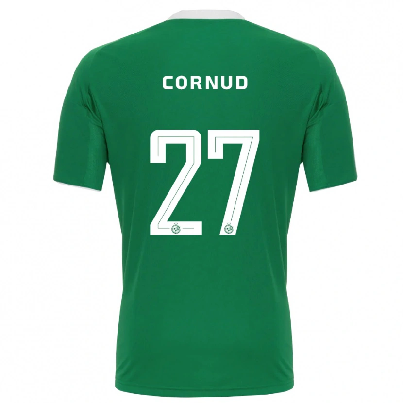 Danxen Hombre Camiseta Pierre Cornud #27 Verde Blanco 1ª Equipación 2025/26 La Camisa México