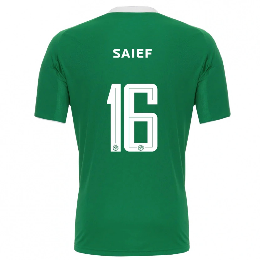 Danxen Hombre Camiseta Kenny Saief #16 Verde Blanco 1ª Equipación 2025/26 La Camisa México