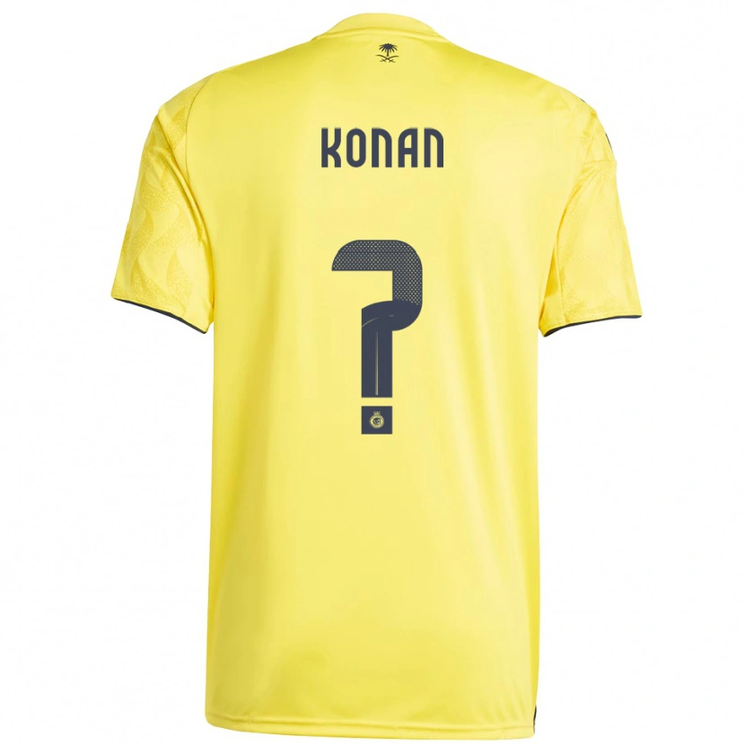 Danxen Hombre Camiseta Ghislain Konan #0 Amarillo Negro 1ª Equipación 2025/26 La Camisa México