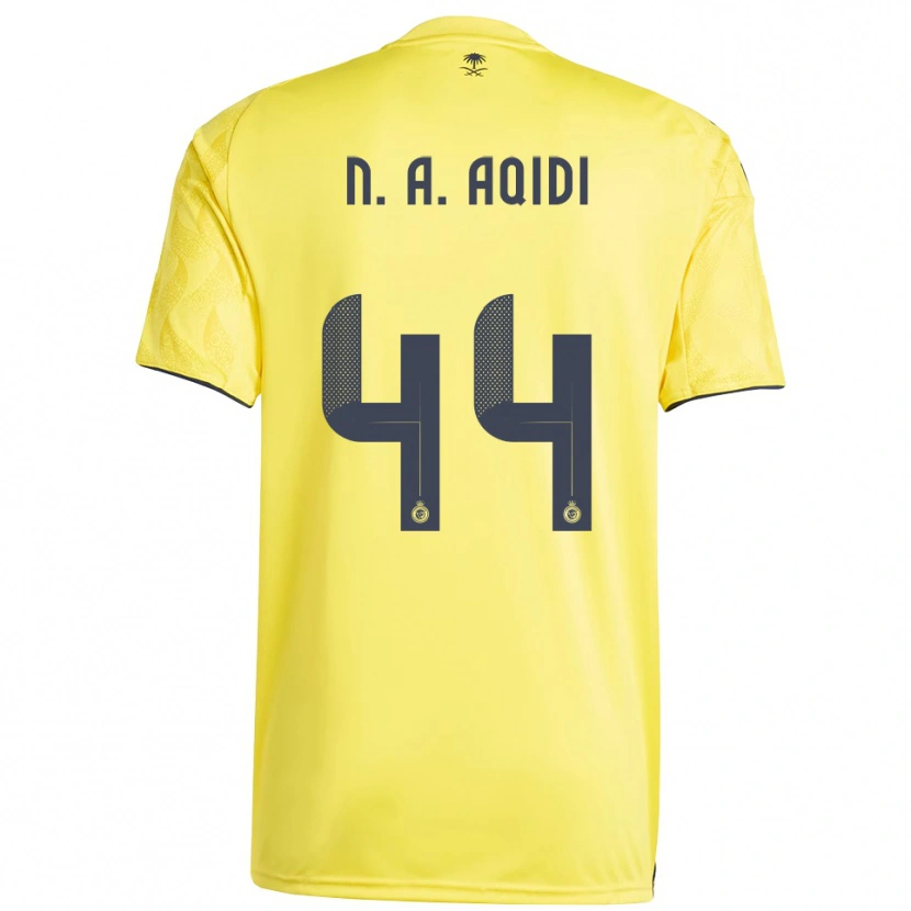 Danxen Hombre Camiseta Nawaf Al-Aqidi #44 Amarillo Negro 1ª Equipación 2025/26 La Camisa México