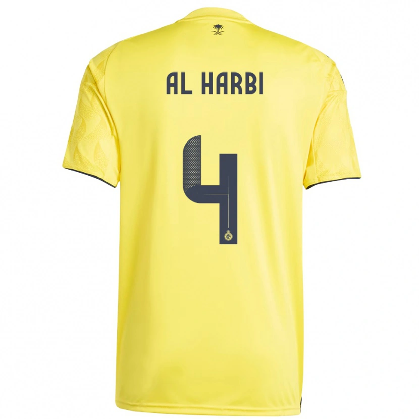 Danxen Hombre Camiseta Fay Al-Harbi #4 Amarillo Negro 1ª Equipación 2025/26 La Camisa México