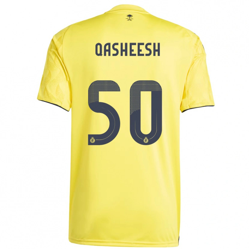 Danxen Hombre Camiseta Majed Qasheesh #50 Amarillo Negro 1ª Equipación 2025/26 La Camisa México