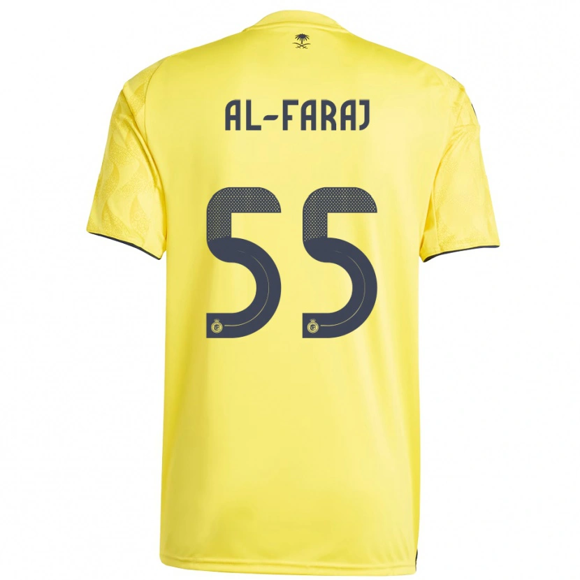 Danxen Hombre Camiseta Abdulaziz Al-Faraj #55 Amarillo Negro 1ª Equipación 2025/26 La Camisa México