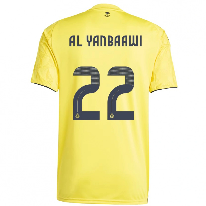 Danxen Hombre Camiseta Tahani Al-Yanbaawi #22 Amarillo Negro 1ª Equipación 2025/26 La Camisa México