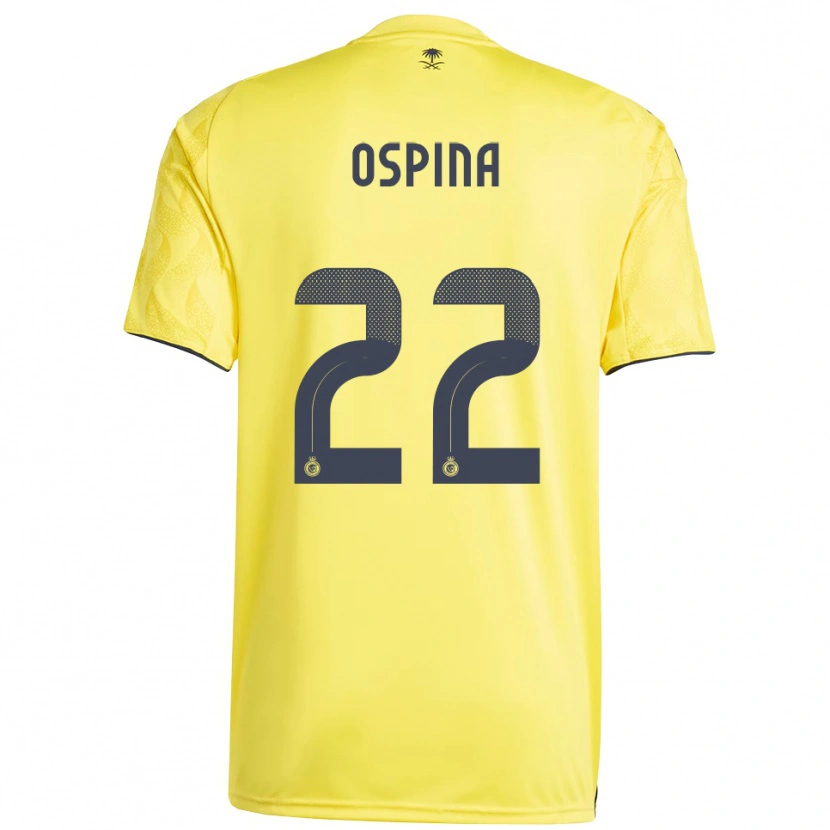 Danxen Hombre Camiseta David Ospina #22 Amarillo Negro 1ª Equipación 2025/26 La Camisa México
