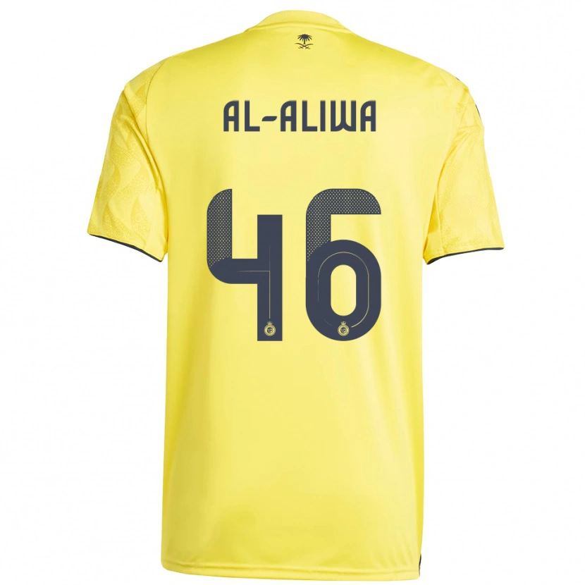 Danxen Hombre Camiseta Abdulaziz Al-Aliwa #46 Amarillo Negro 1ª Equipación 2025/26 La Camisa México