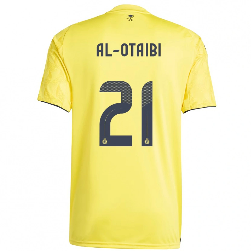 Danxen Hombre Camiseta Abdulrahman Al-Otaibi #21 Amarillo Negro 1ª Equipación 2025/26 La Camisa México