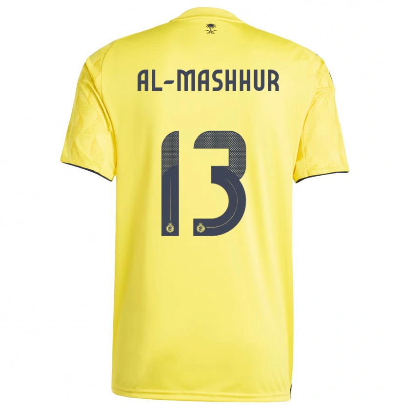 Danxen Hombre Camiseta Fawaz Al-Mashhur #13 Amarillo Negro 1ª Equipación 2025/26 La Camisa México