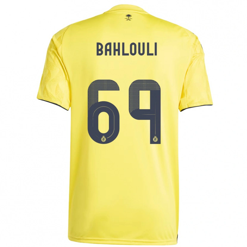 Danxen Hombre Camiseta Nesrine Bahlouli #69 Amarillo Negro 1ª Equipación 2025/26 La Camisa México