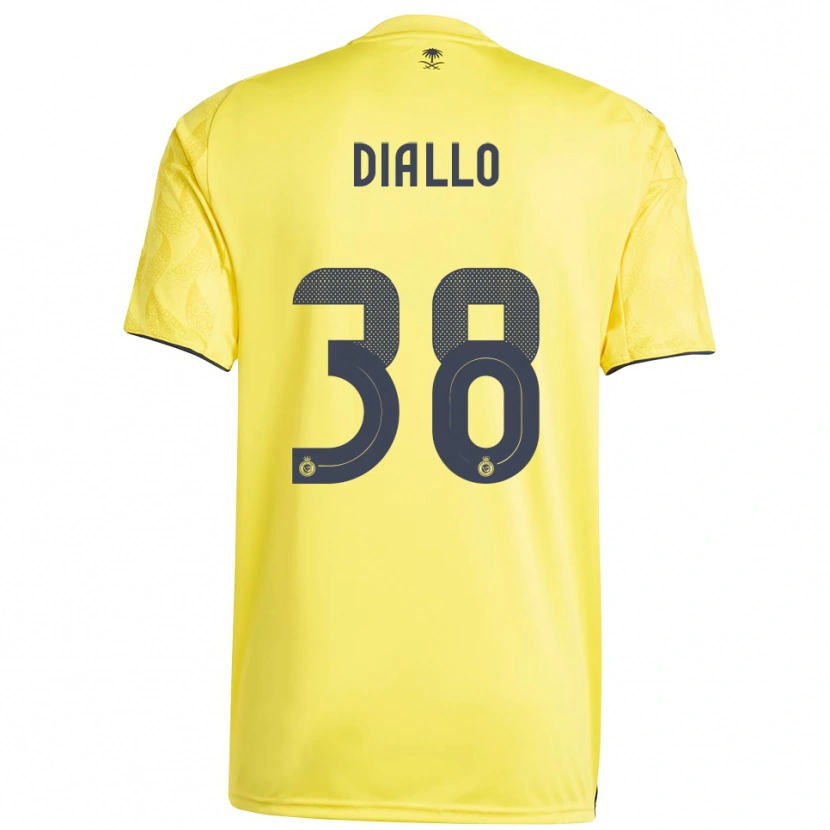Danxen Hombre Camiseta Aminata Diallo #38 Amarillo Negro 1ª Equipación 2025/26 La Camisa México